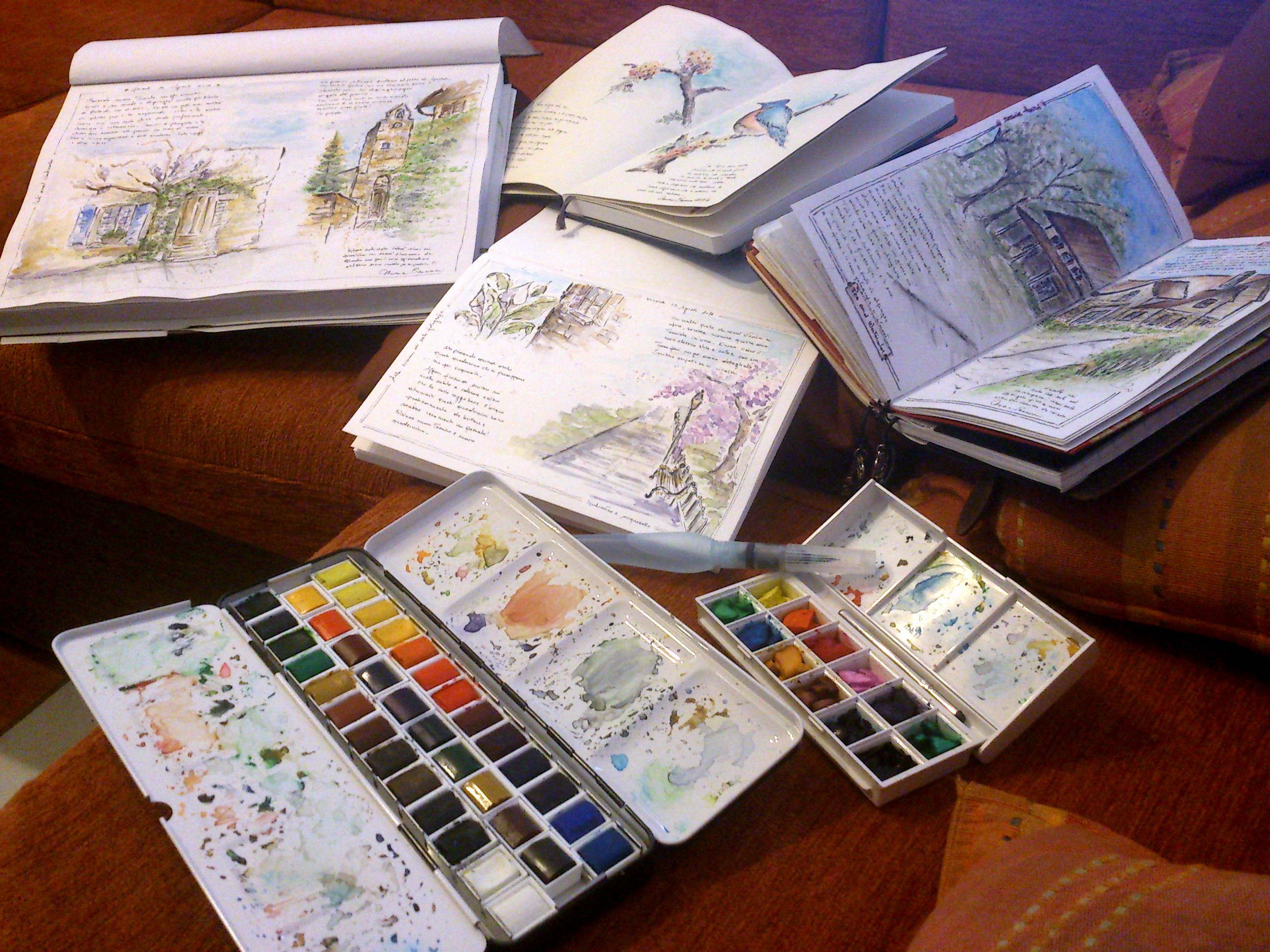 Art journaling – pen & watercolor